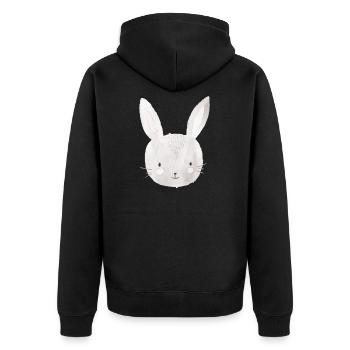 Lapin Lapin de Pâques - Veste à capuche bio Premium Unisexe - noir - Dos - Nico (187cm)