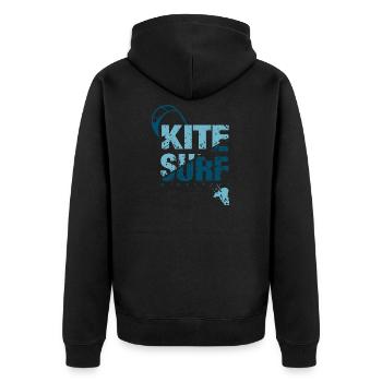 KITE SURF 3 - Veste à capuche bio Premium Unisexe - noir - Dos - Nico (187cm)