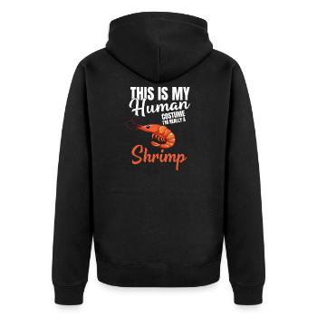 Shrimp Shrimp Scampi Crab Gamba Halloween Costume - Unisex Premium Organic Zip Hoodie - black - Back - Nico (187cm)