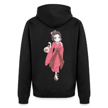 Mangas - Veste à capuche bio Premium Unisexe - noir - Dos - Nico (187cm)