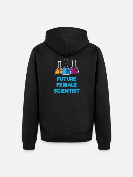 Future Female Scientist - Unisex Premium Organic Zip Hoodie - black