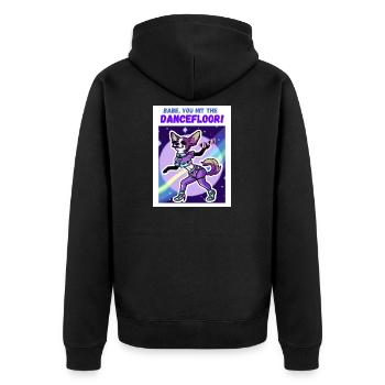 Chihuahua Babe, tu frappes le Dancefloor - Veste à capuche bio Premium Unisexe - noir - Dos - Nico (187cm)