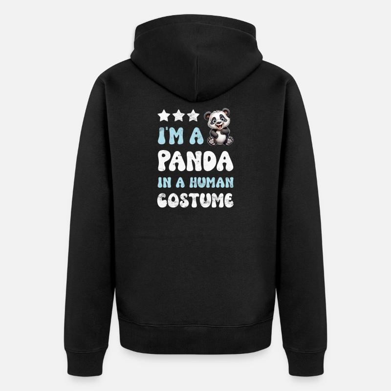 Panda Panda Ours - Veste à capuche bio Premium Unisexe - noir