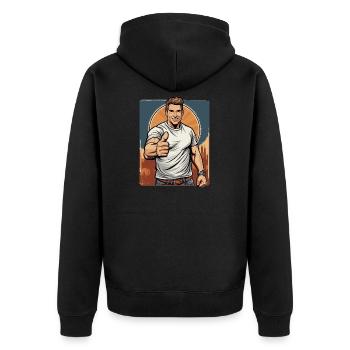 Bravo tout le meilleur - Veste à capuche bio Premium Unisexe - noir - Dos - Nico (187cm)
