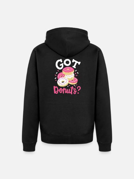 Donuts Donut-Liebhaber - Unisex Premium Bio Zip Hoodie - Schwarz