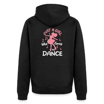 Ballett Tanzen Ballerina - Unisex Premium Bio Zip Hoodie - Schwarz - Hinten - Nico (187cm)