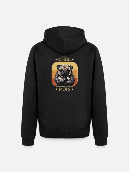 Schmollmops - Unisex Premium Bio Zip Hoodie - Schwarz