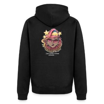 Coup de chaleur arc-en-ciel fille design - Veste à capuche bio Premium Unisexe - noir - Dos - Nico (187cm)