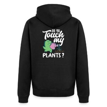 Garten- Und Pflanzenliebhaber Geschenke - Unisex Premium Bio Zip Hoodie - Schwarz - Hinten - Nico (187cm)