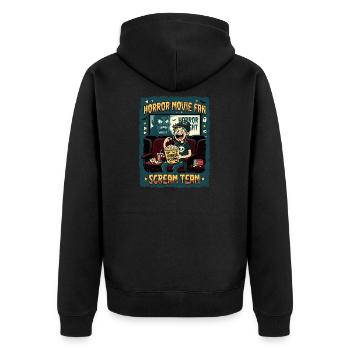 Équipe Scream des fans de films d’horreur - Veste à capuche bio Premium Unisexe - noir - Dos - Nico (187cm)