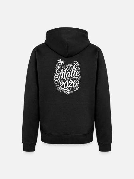 Malle 2026 Palm Tree Holiday - Unisex Premium Organic Zip Hoodie - black