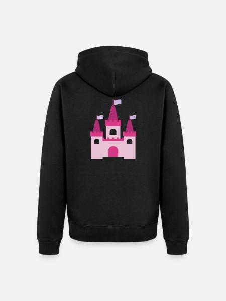 Princess Castle - Unisex Premium Organic Zip Hoodie - black