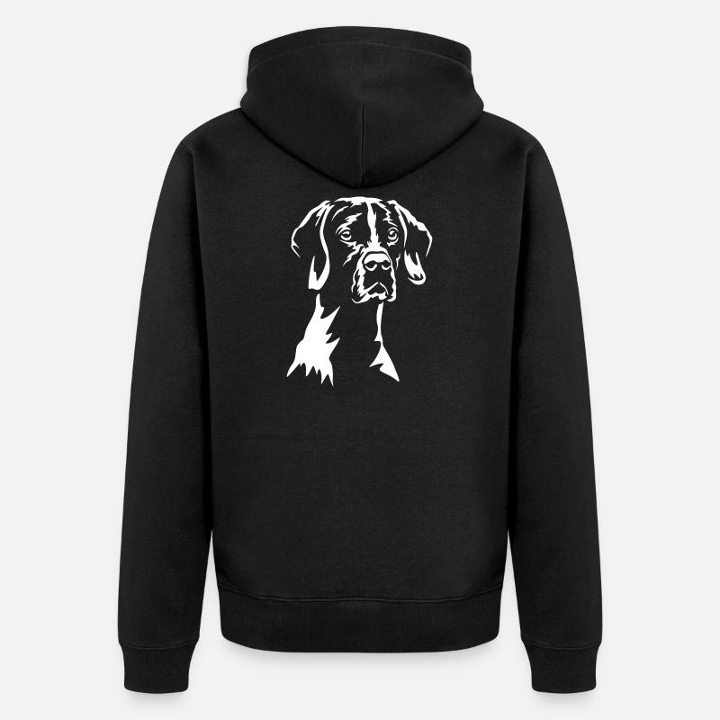 English Pointer "Black Edition" - Unisex Premium Organic Zip Hoodie - black