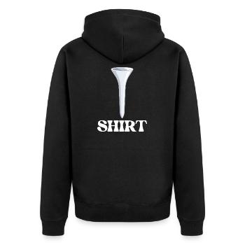 Golf Tee Wortspiel Lustiger Golfer Wortspiel Humor - Unisex Premium Bio Zip Hoodie - Schwarz - Hinten - Nico (187cm)