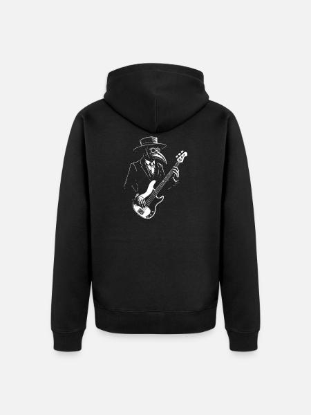 Pestdoktor Bass Groover - Unisex Premium Bio Zip Hoodie - Schwarz