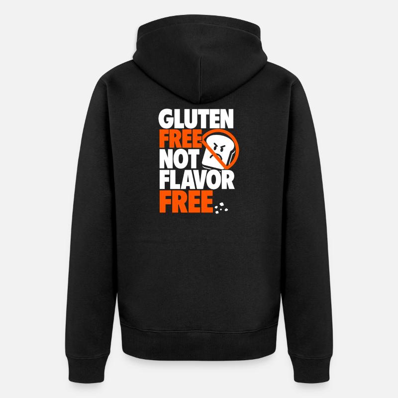 Sans gluten, pas sans arôme - Veste à capuche bio Premium Unisexe - noir