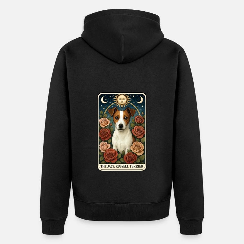 Jack Russell Terrier - Unisex Premium Bio Zip Hoodie - Schwarz