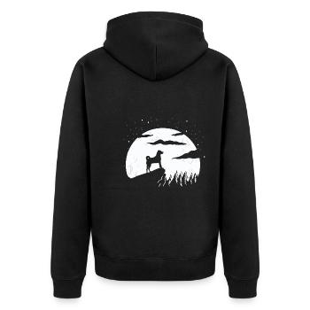 Appenzeller Sennenhund - Unisex Premium Bio Zip Hoodie - Schwarz - Hinten - Nico (187cm)