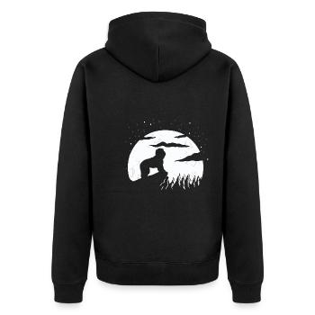 Barbet - Veste à capuche bio Premium Unisexe - noir - Dos - Nico (187cm)