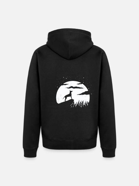 Cirneco dell Etna - Unisex Premium Bio Zip Hoodie - Schwarz