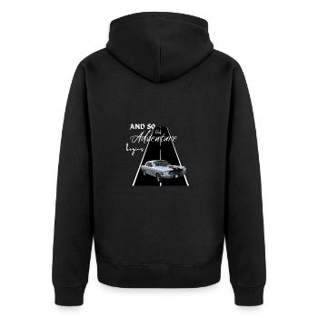Muscle Car - Veste à capuche bio Premium Unisexe - noir - Dos - Nico (187cm)