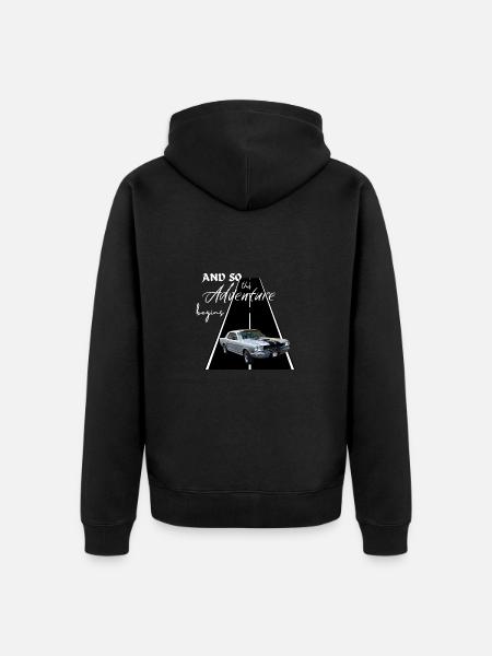Muscle Car - Unisex Premium Organic Zip Hoodie - black
