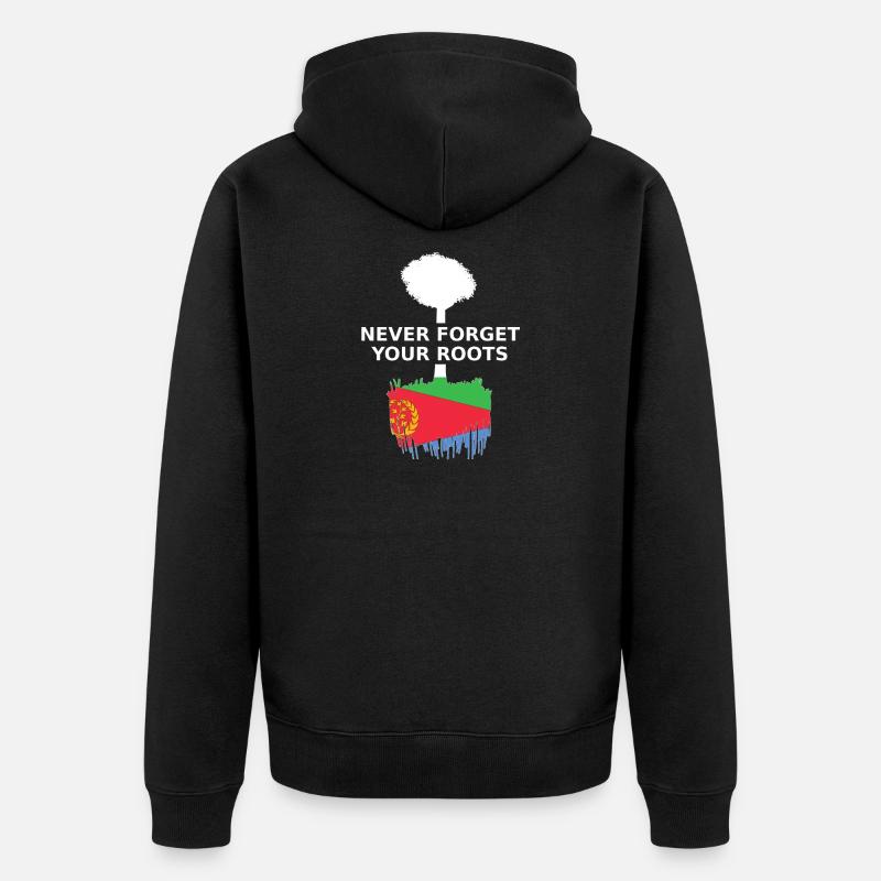 Eritrea Roots - Unisex Premium Bio Zip Hoodie - Schwarz