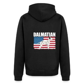 Dalmate - Veste à capuche bio Premium Unisexe - noir - Dos - Nico (187cm)
