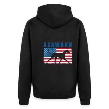 Azawakh - Veste à capuche bio Premium Unisexe - noir - Dos - Nico (187cm)
