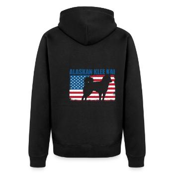 Quai de trèfle de l’Alaska - Veste à capuche bio Premium Unisexe - noir - Dos - Nico (187cm)