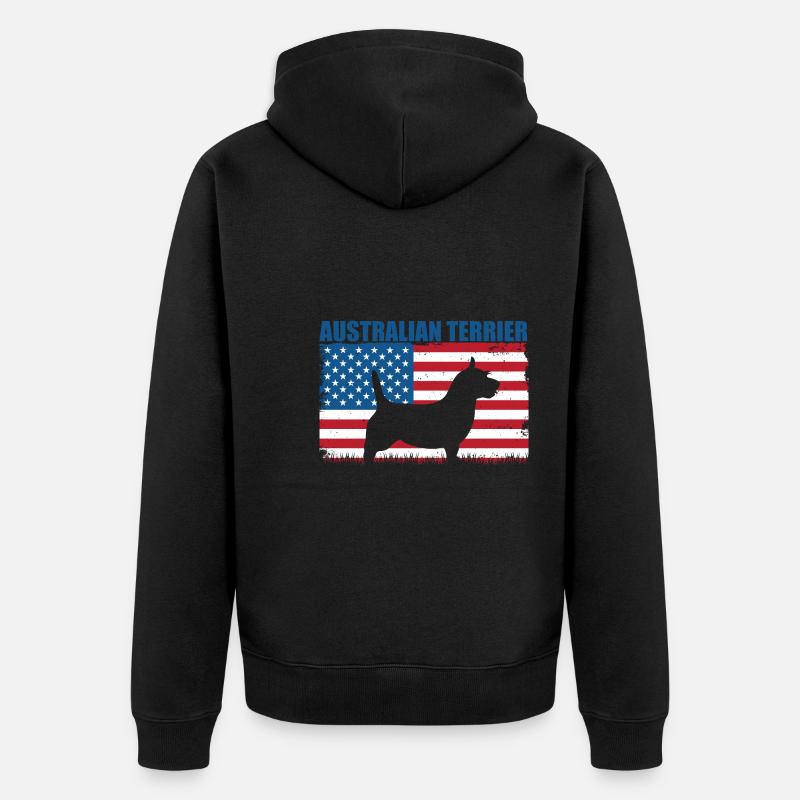 Terrier australien - Veste à capuche bio Premium Unisexe - noir