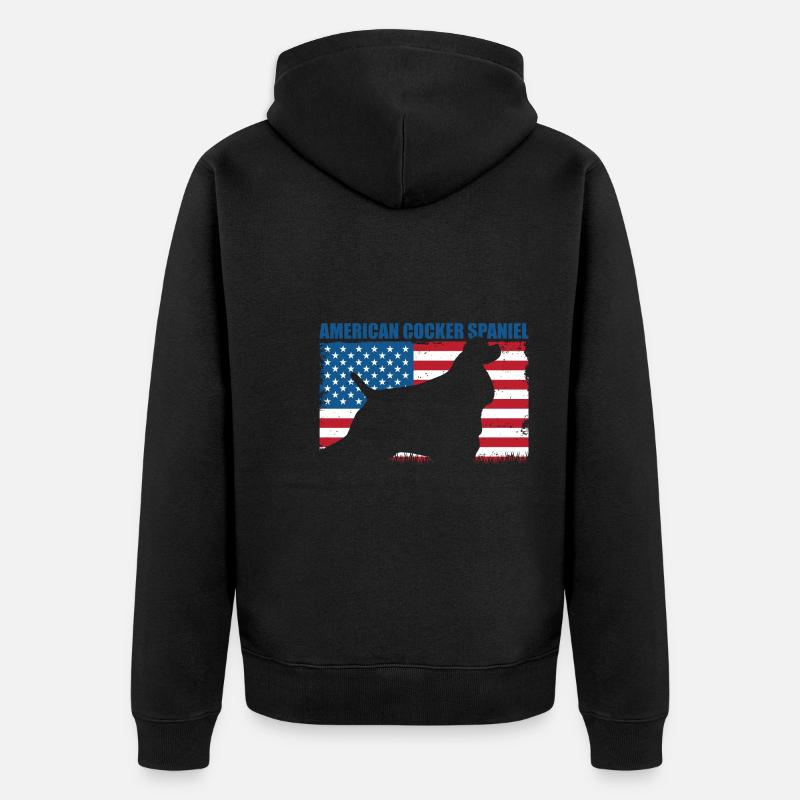 Cocker Spaniel américain - Veste à capuche bio Premium Unisexe - noir