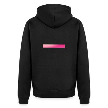 Barres dégradées roses - Veste à capuche bio Premium Unisexe - noir - Dos - Nico (187cm)