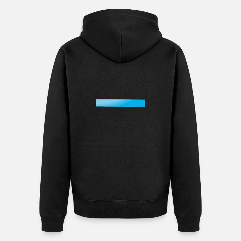 Ice-Blauer Farbverlauf Balken - Unisex Premium Bio Zip Hoodie - Schwarz
