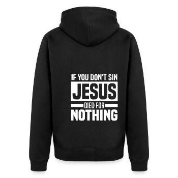 Anti-religion - Veste à capuche bio Premium Unisexe - noir - Dos - Nico (187cm)