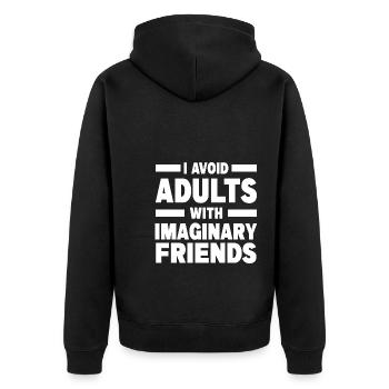 Idée cadeau athée | Religion Athéisme Foi - Veste à capuche bio Premium Unisexe - noir - Dos - Nico (187cm)