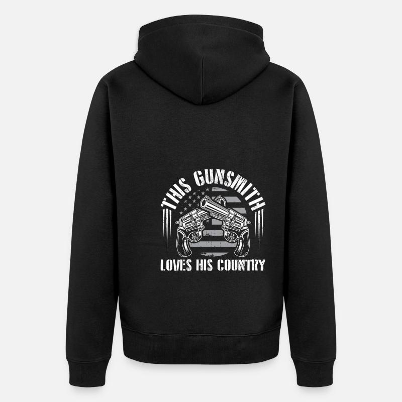Waffenschmied - Unisex Premium Bio Zip Hoodie - Schwarz