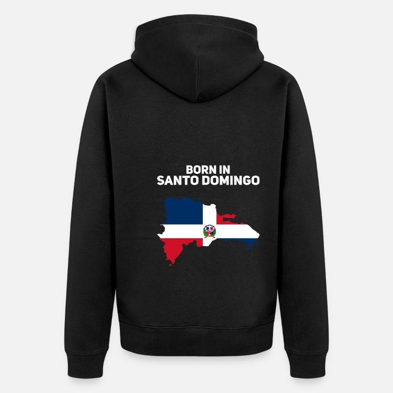Dominikanische Republik - Unisex Premium Bio Zip Hoodie - Schwarz