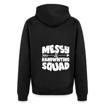 Dyslexie - Veste à capuche bio Premium Unisexe - noir - Dos - Nico (187cm)