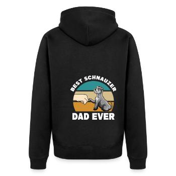 Schnauzer dog breed | Dog Dog Friend Gifts - Unisex Premium Organic Zip Hoodie - black - Back - Nico (187cm)