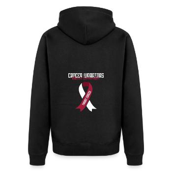 Cancer de la gorge - Veste à capuche bio Premium Unisexe - noir - Dos - Nico (187cm)