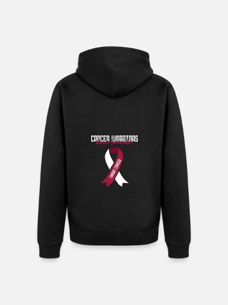 Rak gardła - Ekologiczna rozpinana bluza z kapturem Premium unisex - czarny