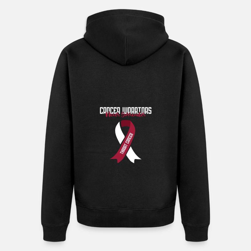 Cancer de la gorge - Veste à capuche bio Premium Unisexe - noir