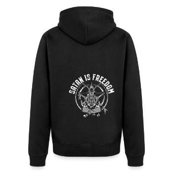 Satanism - Unisex Premium Organic Zip Hoodie - black - Back - Nico (187cm)