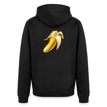 Banane très savoureuse - Veste à capuche bio Premium Unisexe - noir - Dos - Nico (187cm)