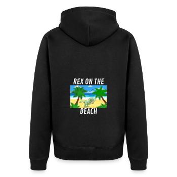 rex sur la plage - Veste à capuche bio Premium Unisexe - noir - Dos - Nico (187cm)