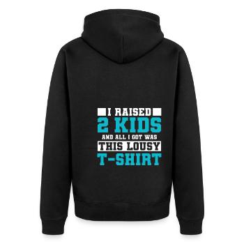 Mutter - Unisex Premium Bio Zip Hoodie - Schwarz - Hinten - Nico (187cm)