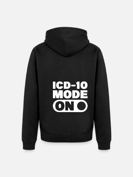 Medizinischer Kodierer - Unisex Premium Bio Zip Hoodie - Schwarz