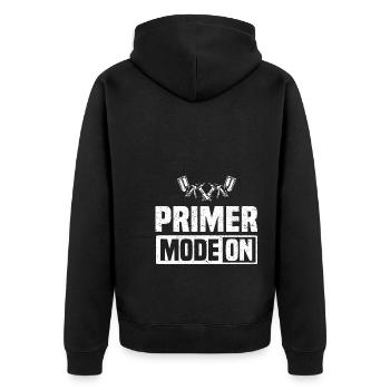 Autolackierer Beruf | Ausbildung Autos Geschenke - Unisex Premium Bio Zip Hoodie - Schwarz - Hinten - Nico (187cm)