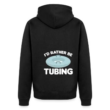 Wildwasser Rafting | Paddeln Schlauchboot Geschenk - Unisex Premium Bio Zip Hoodie - Schwarz - Hinten - Nico (187cm)